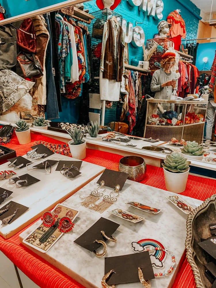 The Market Cartel a collection of earrings at Seratonin Vintage Shop in Brick Lane
