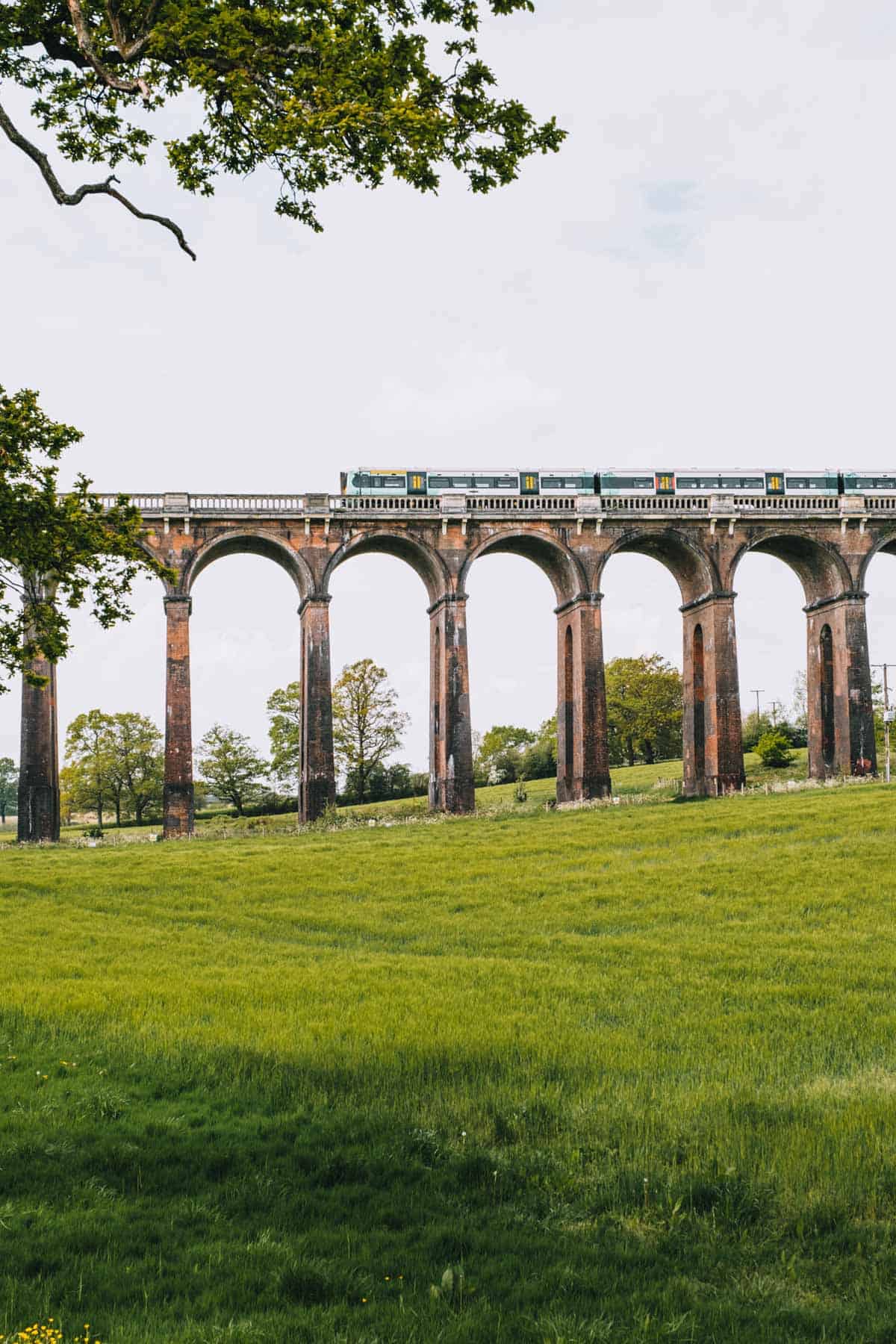 Ouse Valley Viaduct by Train