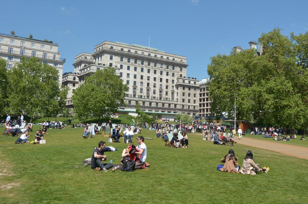 ors at Green Park on Sunny day in London