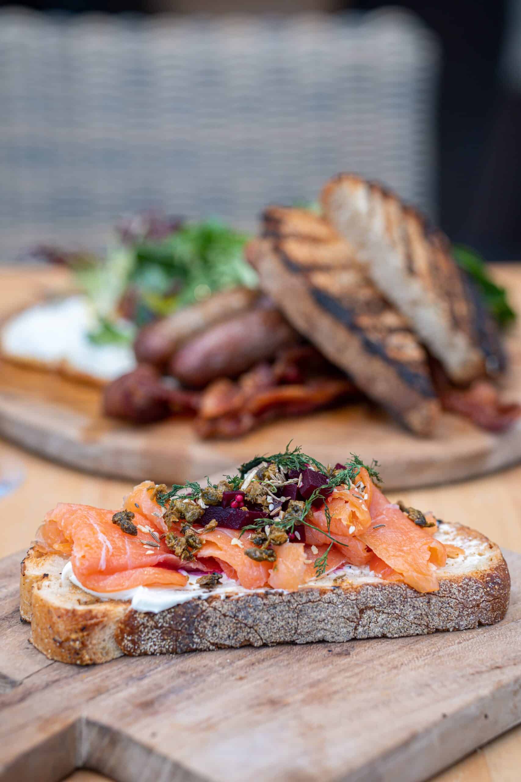 The Lox on Sourdough, one of the best breakfast covent garden options on the menu