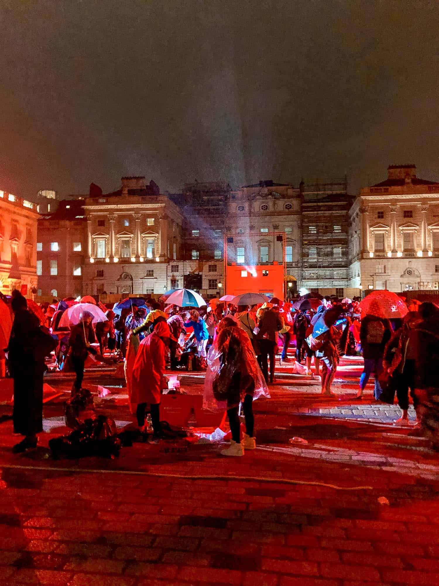 outdoor movie theater in london at night