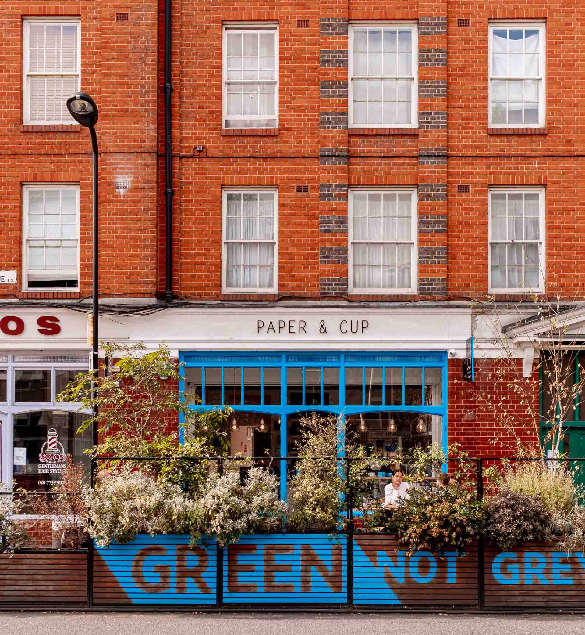 A small, simple cafe in Shoreditch called Paper & Cup