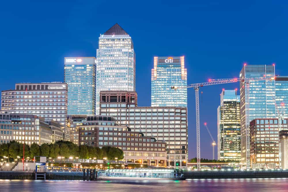 Canary Wharf at night Canary Wharf at night