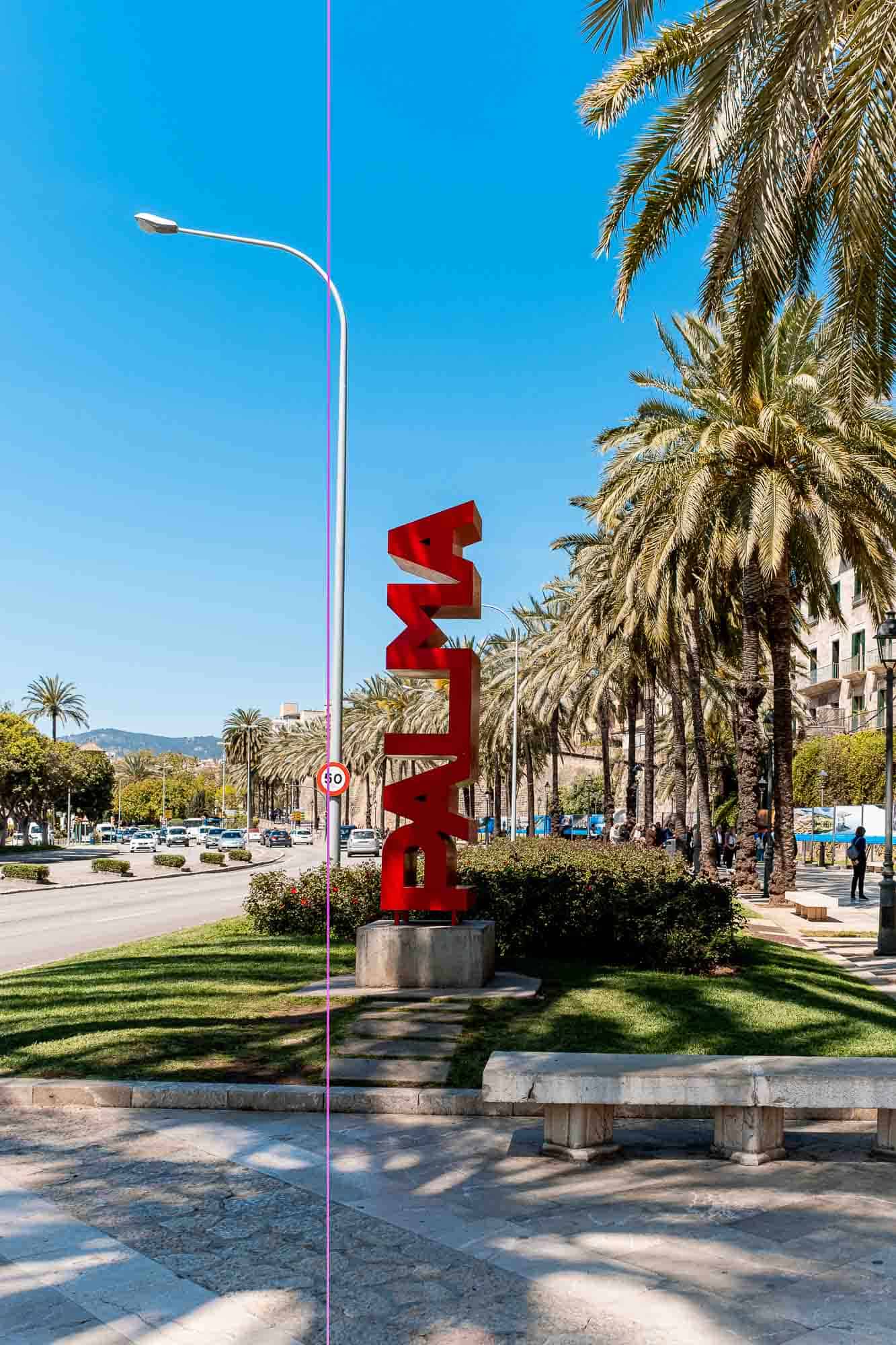 Best Things To Do in Palma de Mallorca Palma sign along the sidewalk