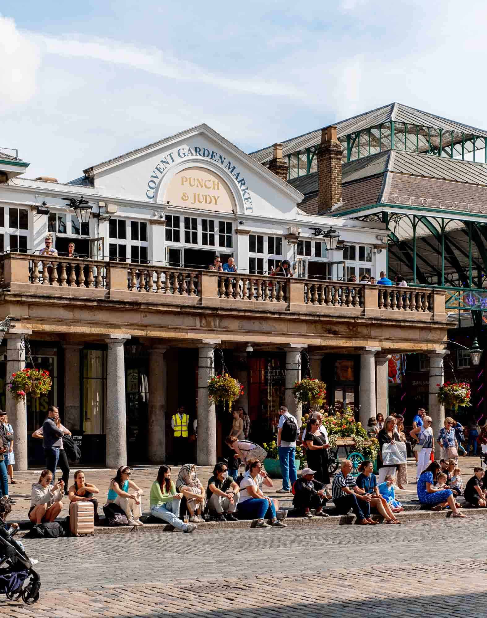 Covent Garden Market during midday, when lots of locals enjoy the plaza