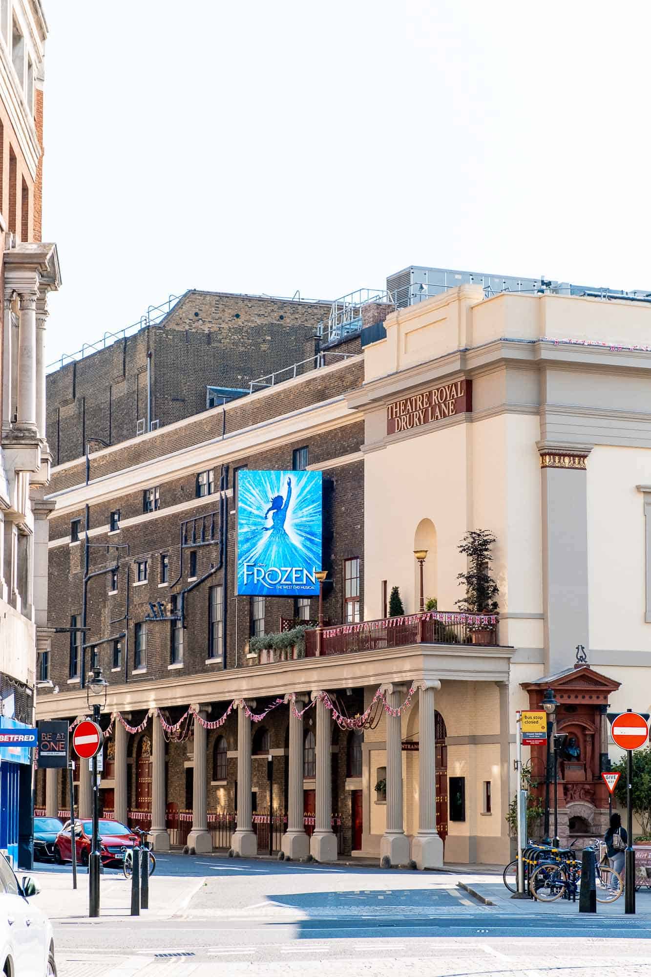 Frozen, playing at the famous West End Theatre in Covent Garden