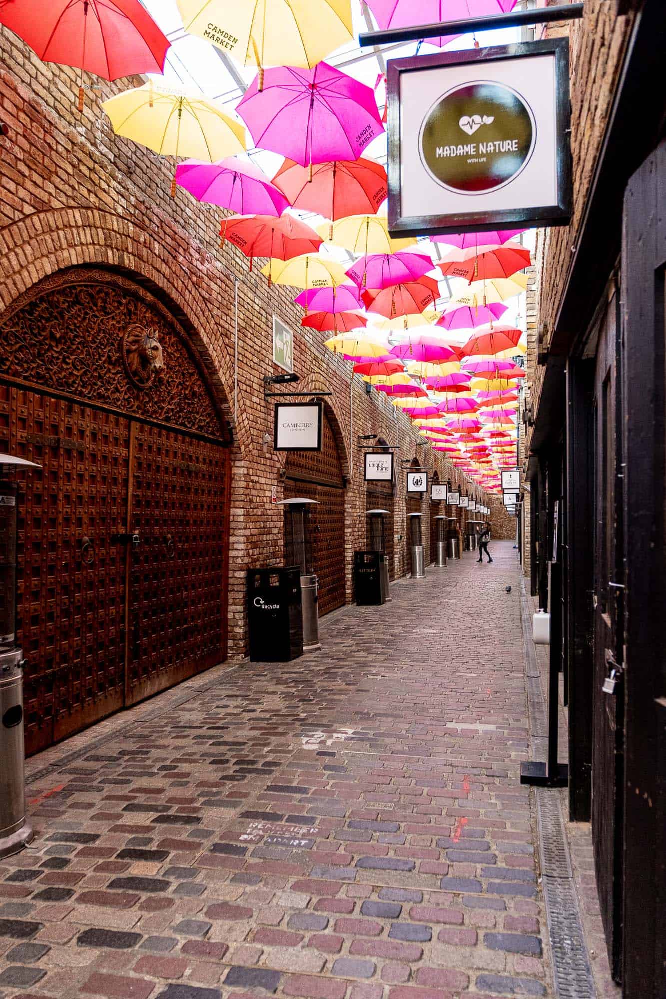 Umbrella Street in Camden Market Umbrella Street in Camden Market