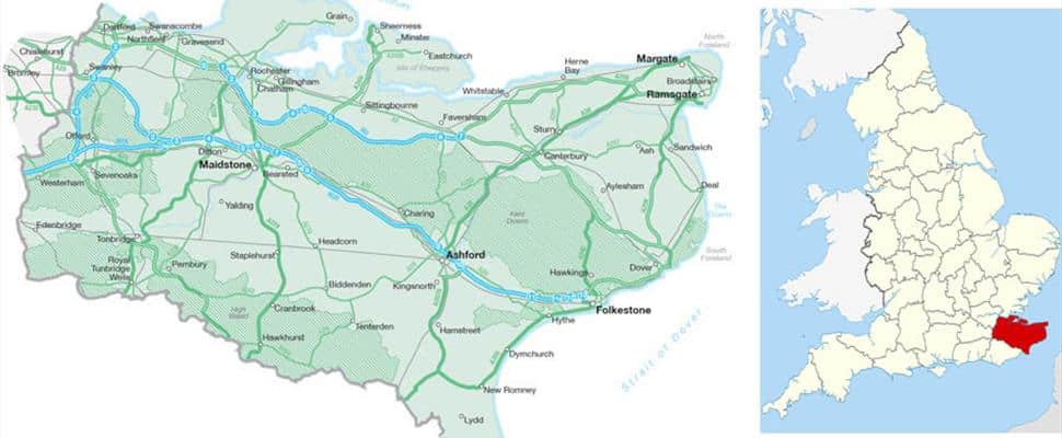 Kent England Map Kent England Map