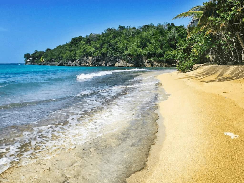 golden sand on reggae beach ocho rios Jamaica