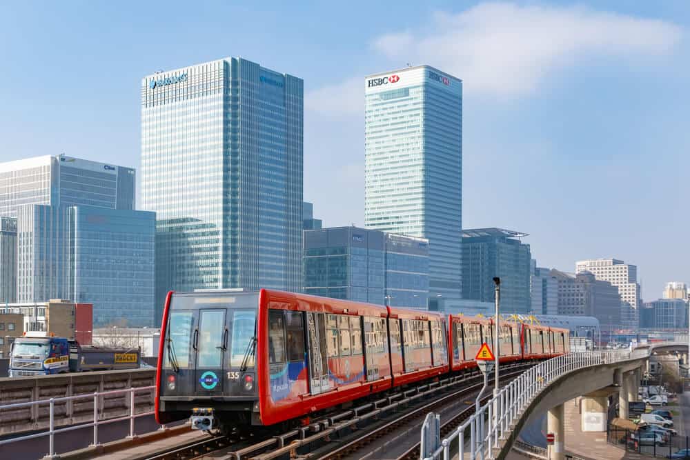 Docklands light railway in London Docklands light railway in London