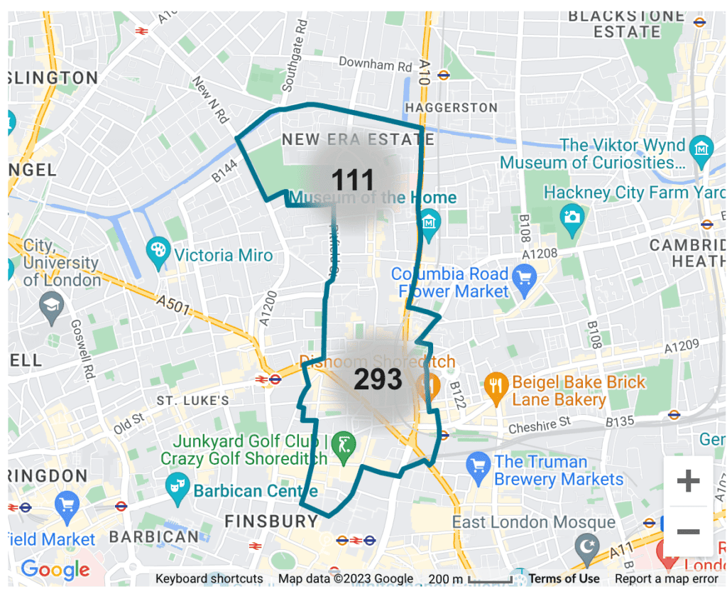 Hoxton East and Shoreditch Crime map Hoxton East and Shoreditch Crime map