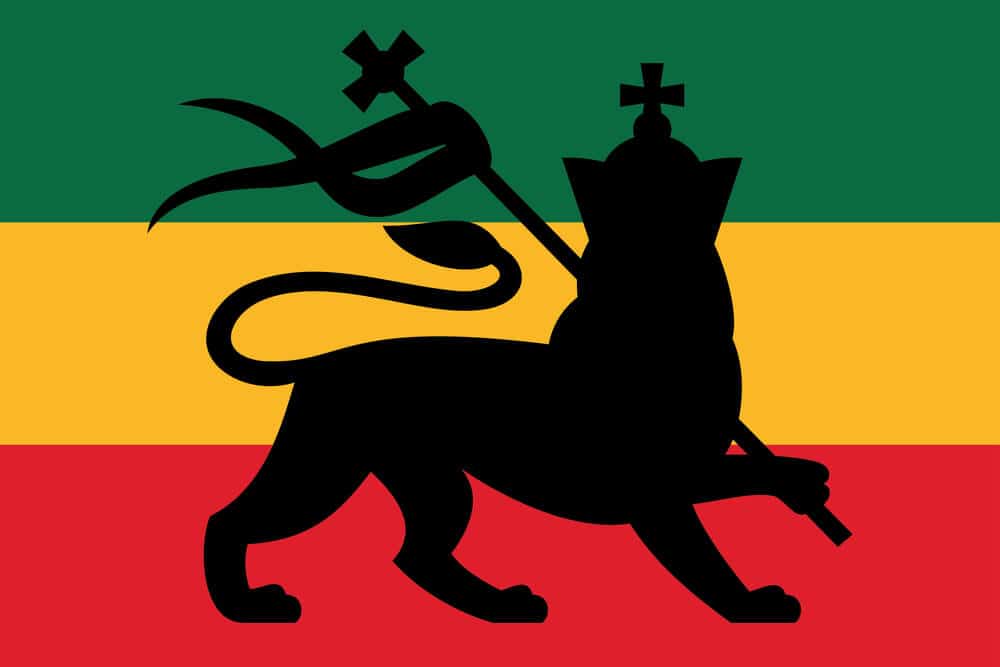 Rastafarian flag with the lion Rastafarian flag with the lion