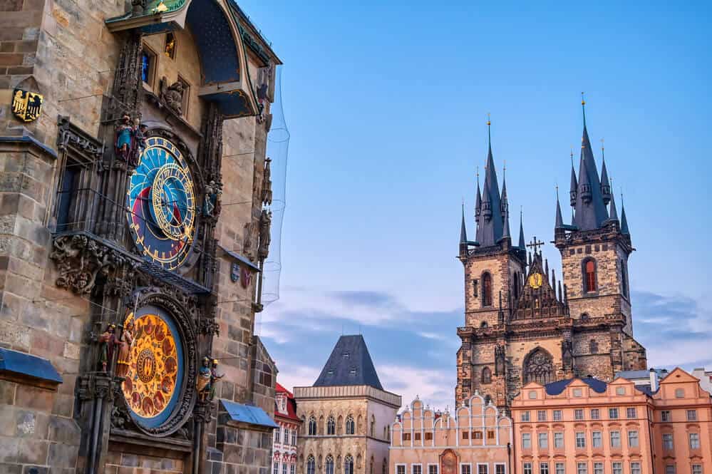 The Prague Astronomical Clock located at the Old Town Hall