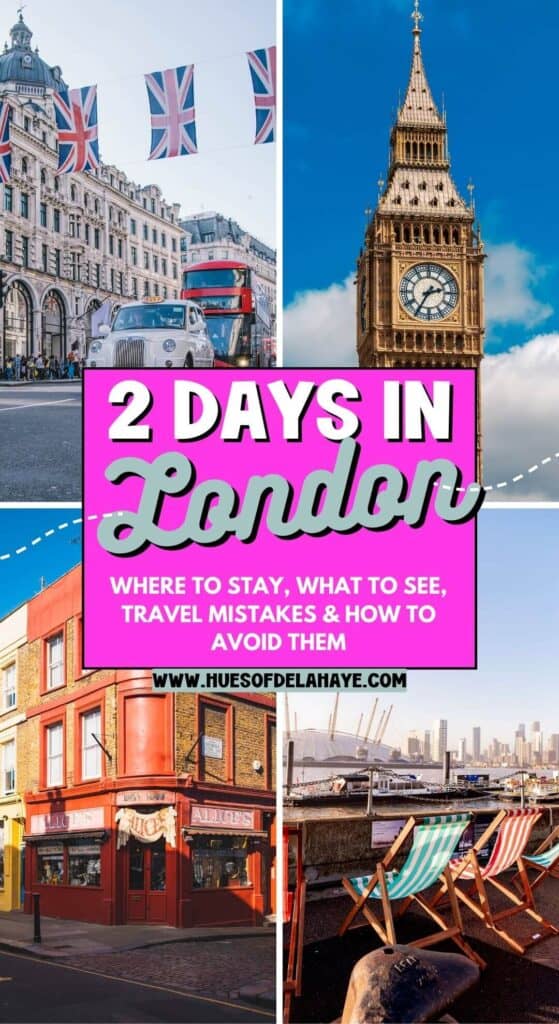 2 Days in London itinerary - See the top sights in London in just 2 days with this jam-packed London itinerary! Visit major London landmarks like Big Ben, ride the London Eye, see the Crown Jewels, explore the British Museum, snap pics at Buckingham Palace, stroll through Hyde Park, and so much more. The perfect London travel guide for making the most of your short London trip, with the best things to do in London England. How to spend 48 hours in London, weekend in London travel guide