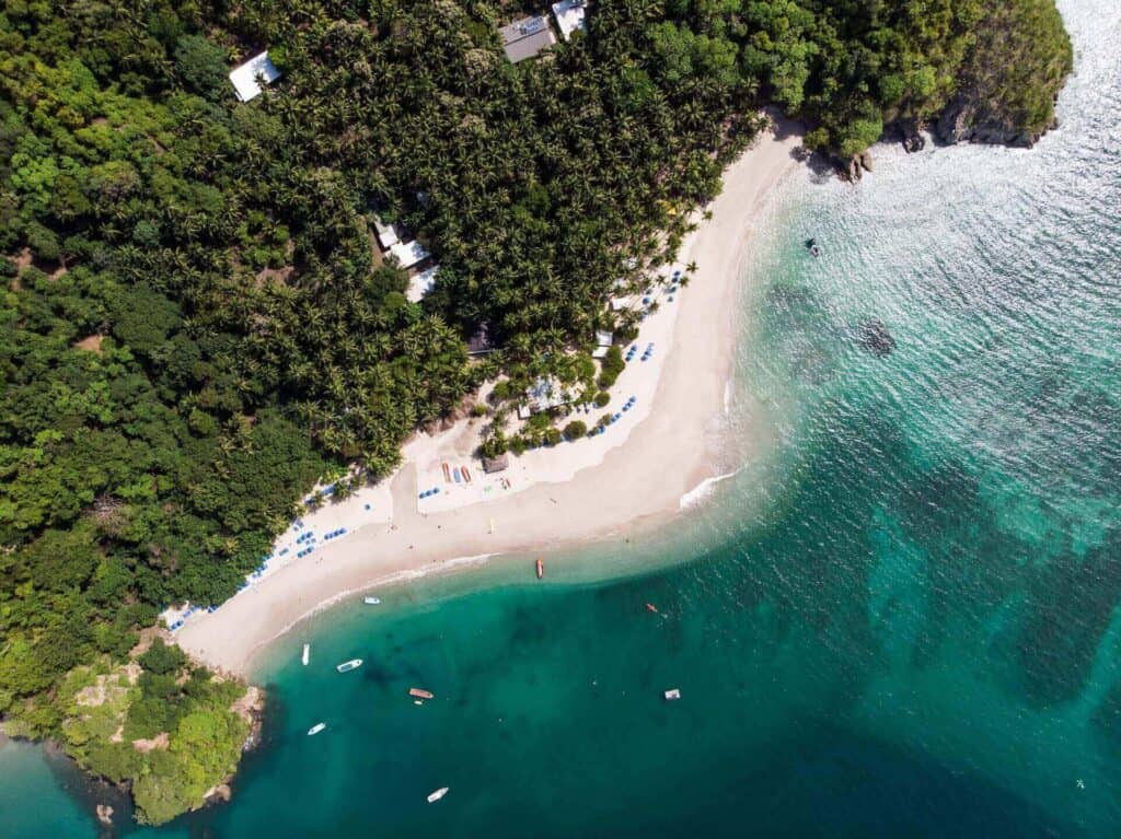 Ariel views over the sea in Costa Rica, best countries for african american to visit