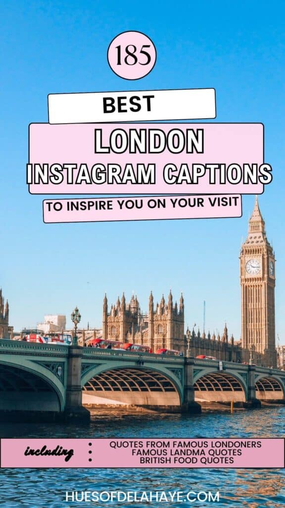 London captions instagram Looking for the perfect London Instagram caption? Get a list of cute, funny, and clever London quotes and puns to make your Instagram pics pop! Includes popular London sayings, British phrases, London captions about landmarks like Big Ben, and quotes about your adventures in England's capital. Great Instagram captions for London. London captions instagram