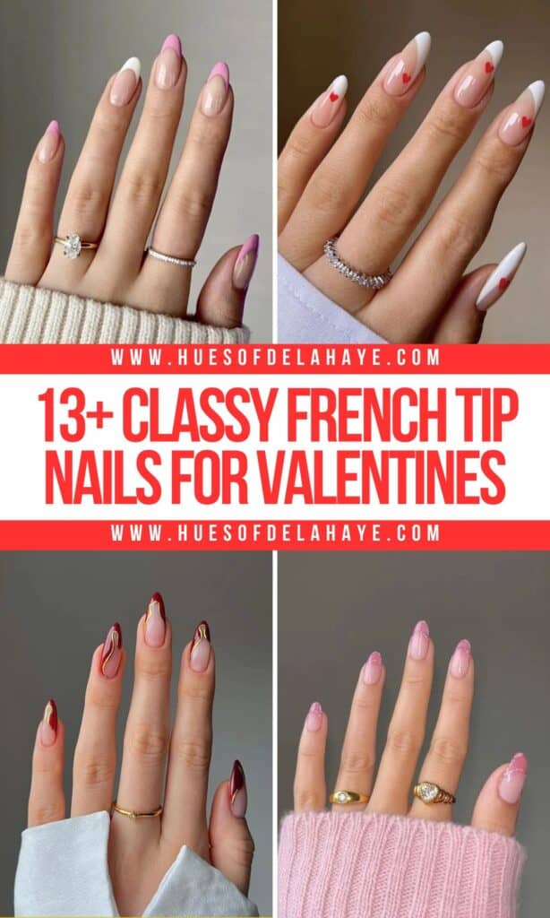 FRENCH TIP NAILS FOR VALENTINES