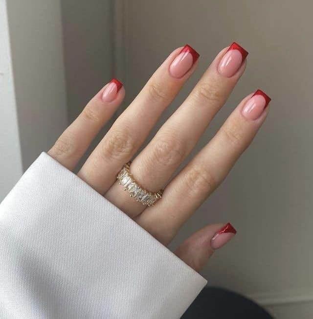 french tip nails for valentines day 3