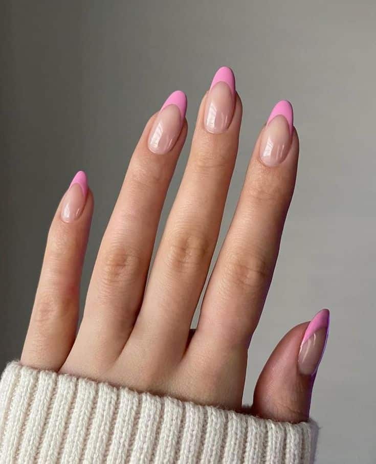 french tip nails for valentines day 4