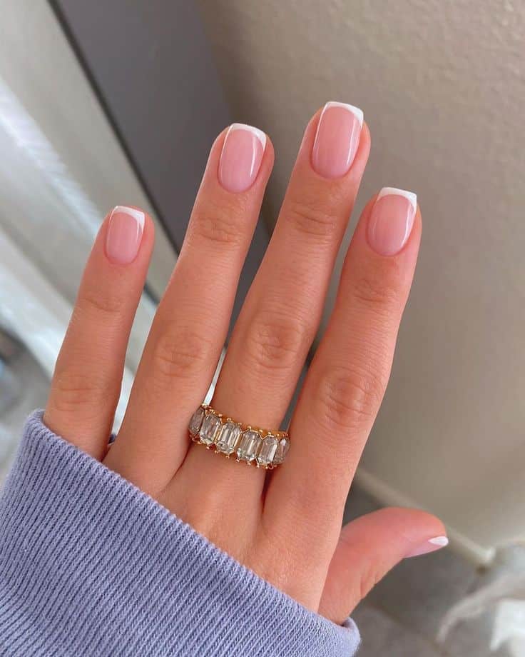 french tip nails for valentines day 7