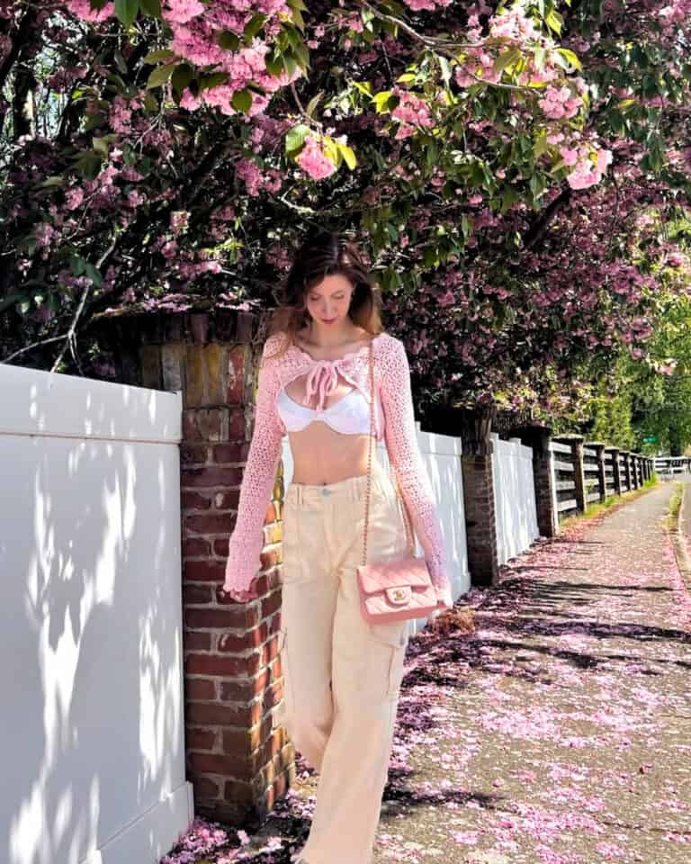 Cherry Blossom Short Sleeves Knit Set main image 1