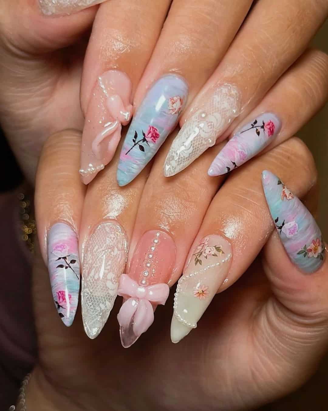 17 Rococo Nails For Women That Are Pure Artistic Perfection