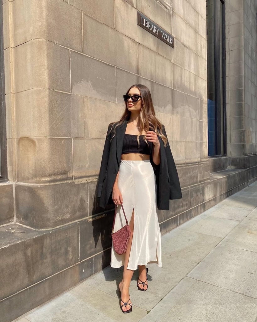 Slip Skirt Outfits For Women 12
