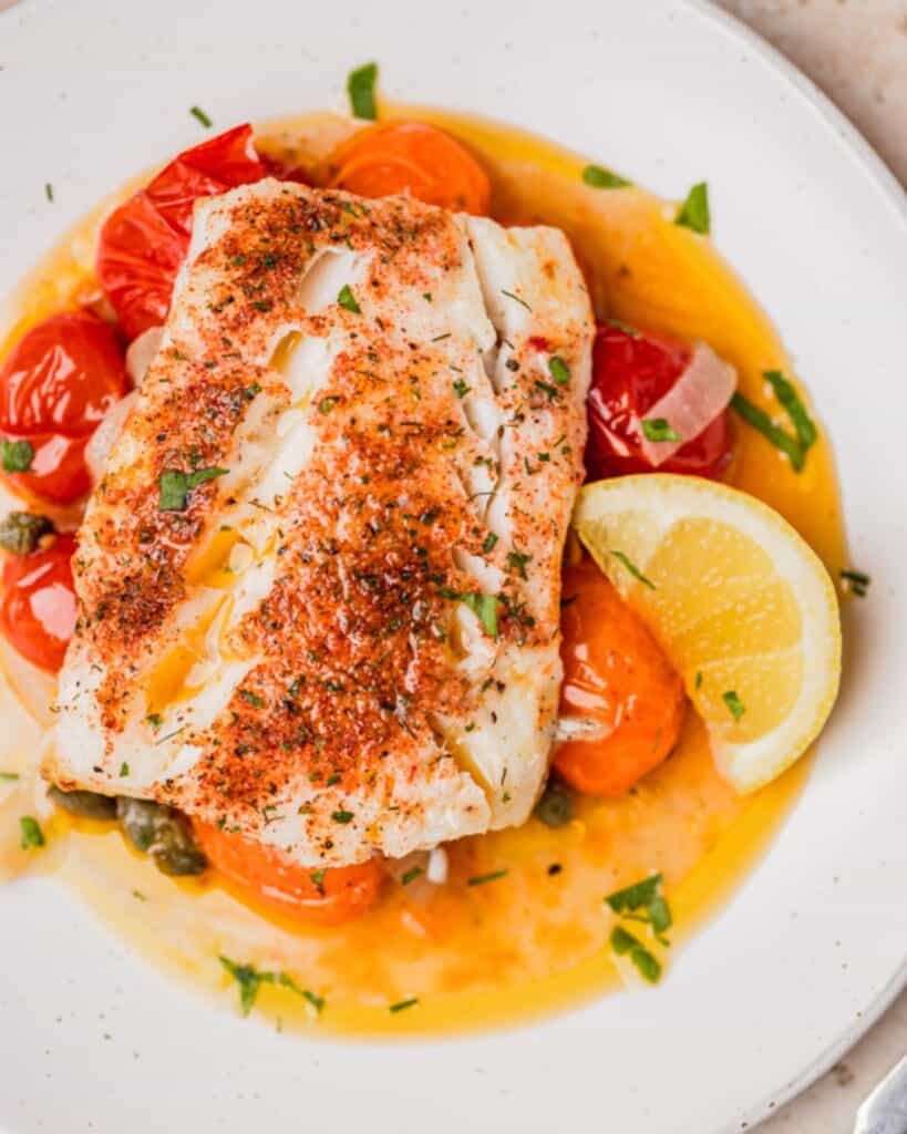 20 italian easter recipes baked cod with tomatoes