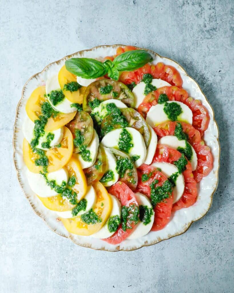29 italian easter recipes caprese salad with basil oil