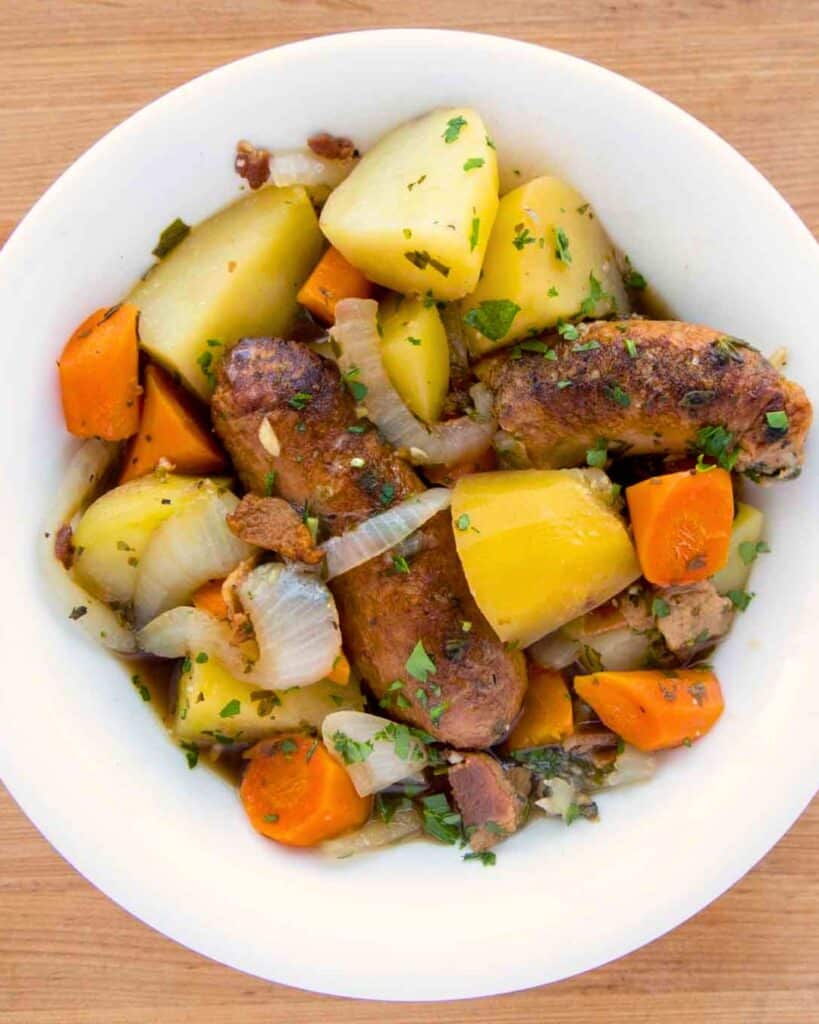 3 Irish Easter Recipes Dublin Coddle with Chicken Sausage