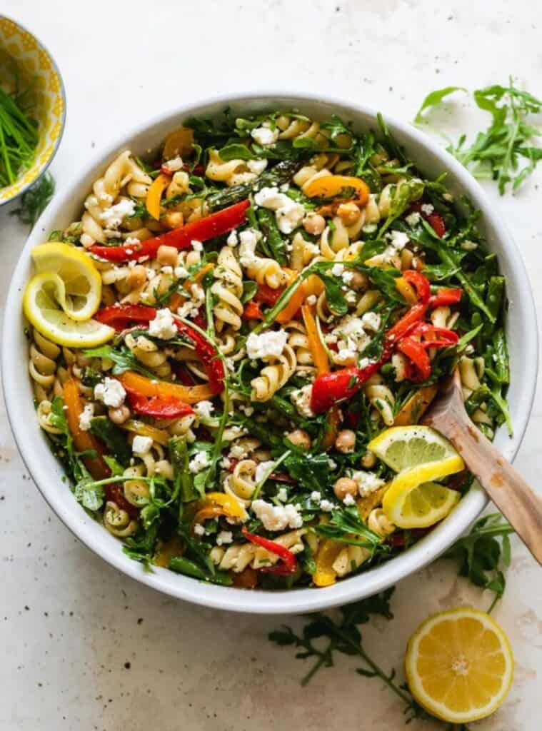 pasta salad with lemon vinaigrette
