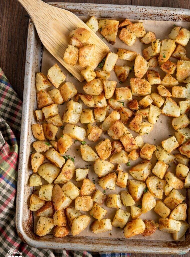 garlic and herb roast potatoes