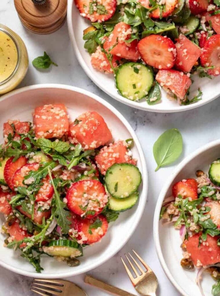 watermelon arugula quinoa salad