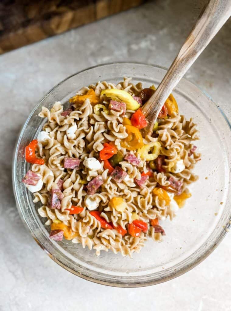 smoked summer sausage pasta salad