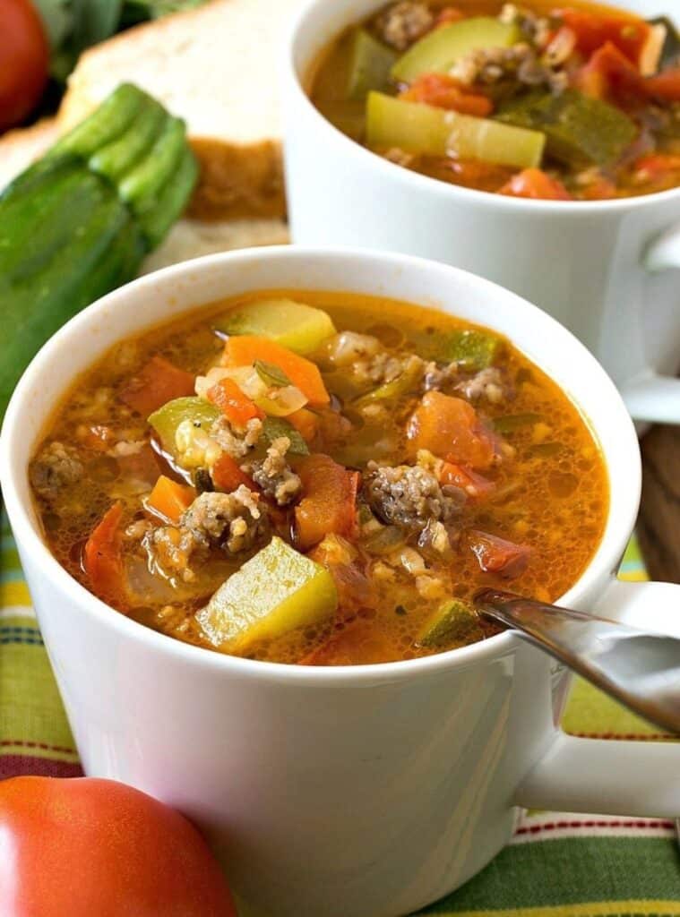 zucchini tomato italian sausage soup