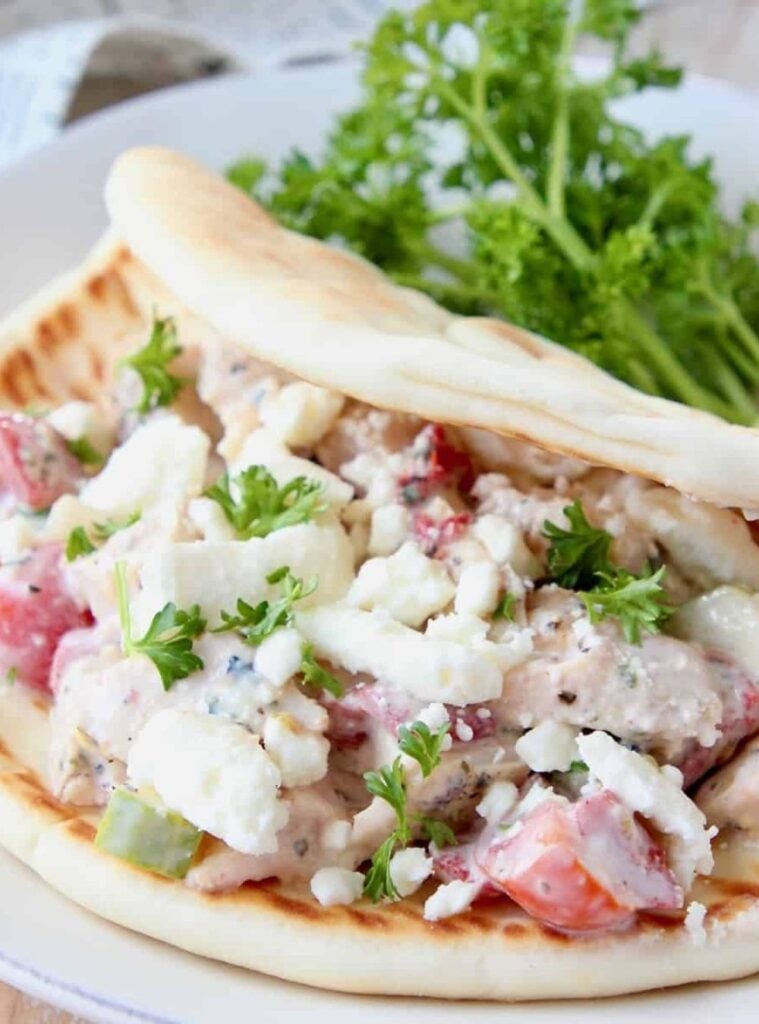 greek chicken salad sandwich