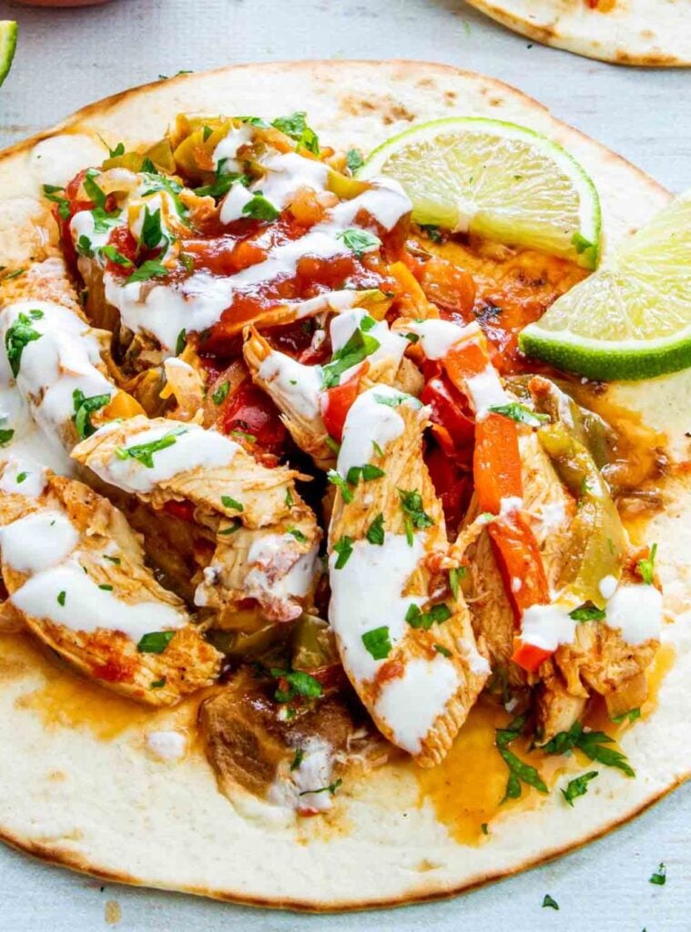 slow cooker chicken fajitas