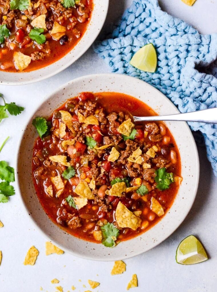slow cooker taco soup