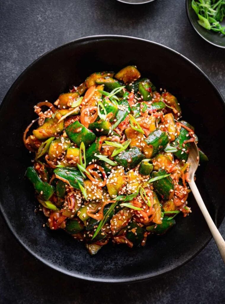 spicy korean cucumber salad