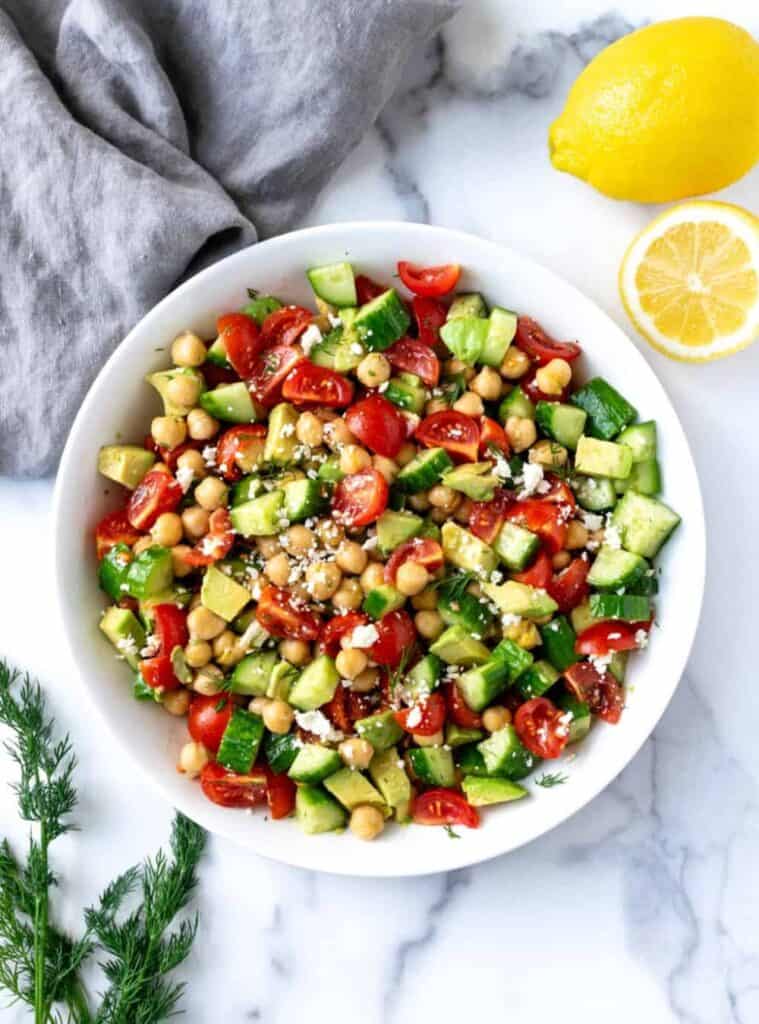 chickpea avocado salad