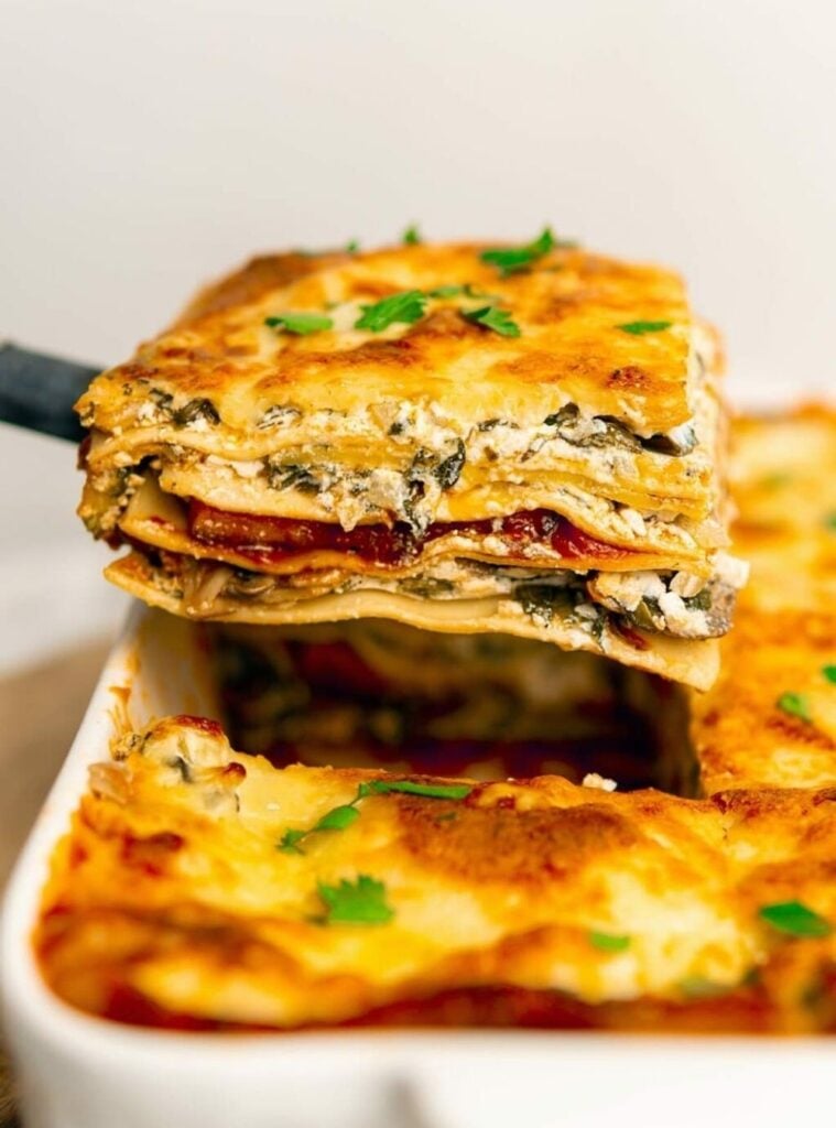 vegetable cottage cheese lasagna