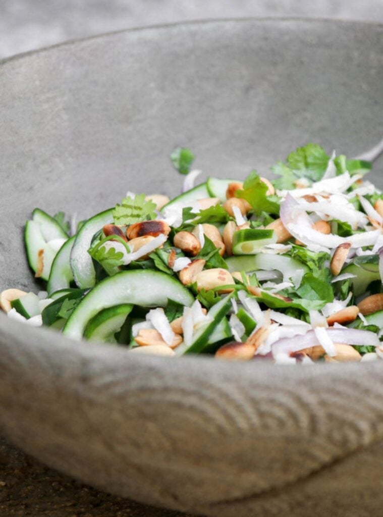thai cucumber and peanut salad