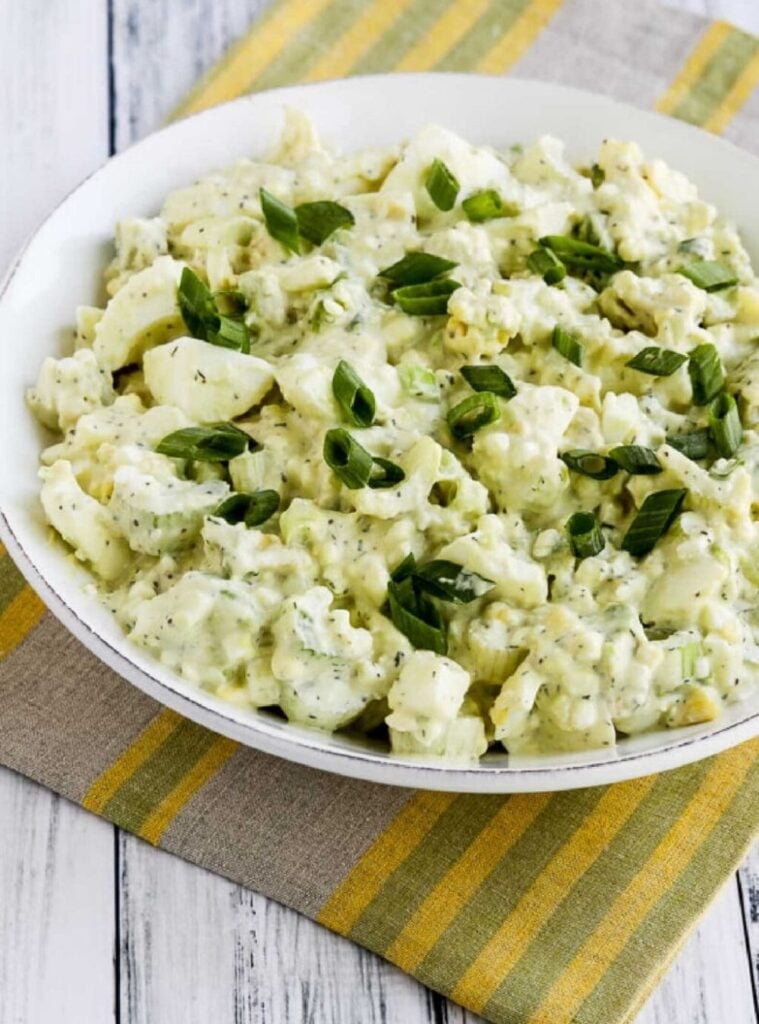 avocado egg salad with cottage cheese