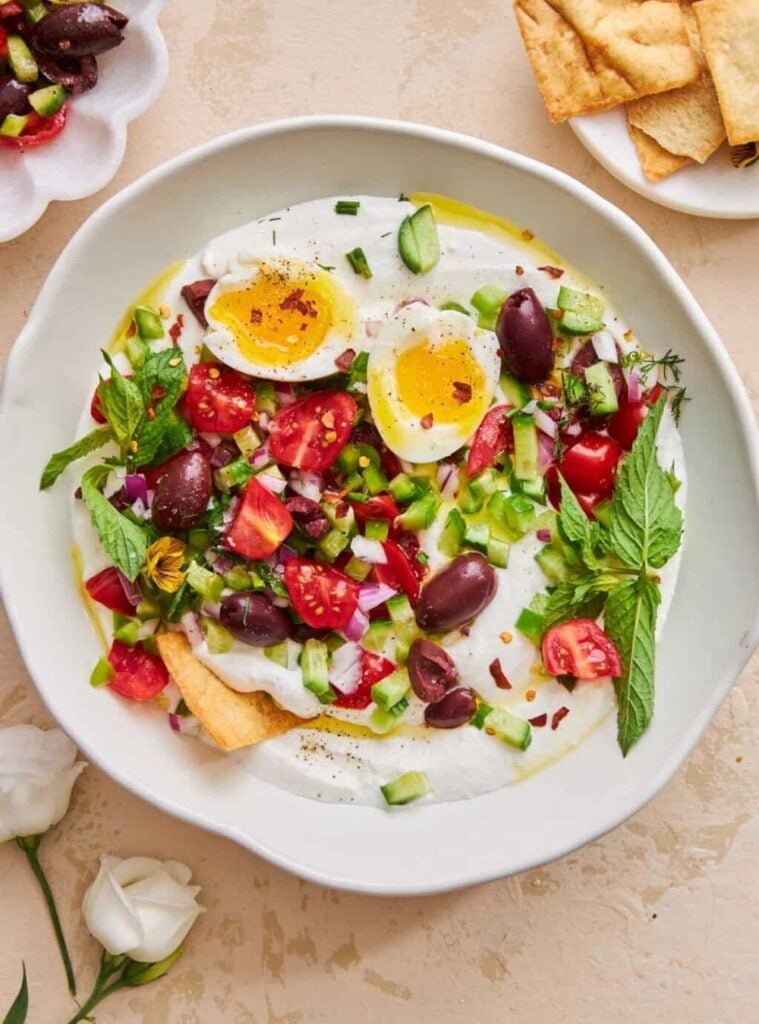 mediterranean whipped cottage cheese salad