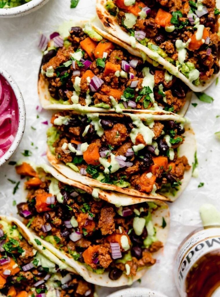 chorizo sweet potato tacos