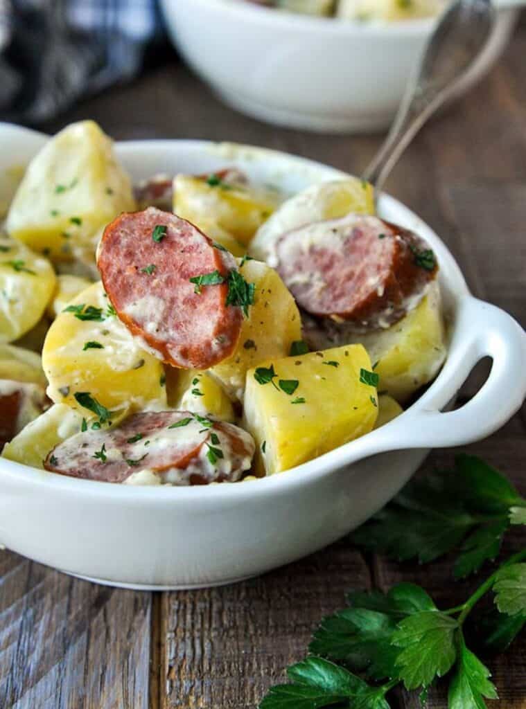 crock pot sausage and potatoes