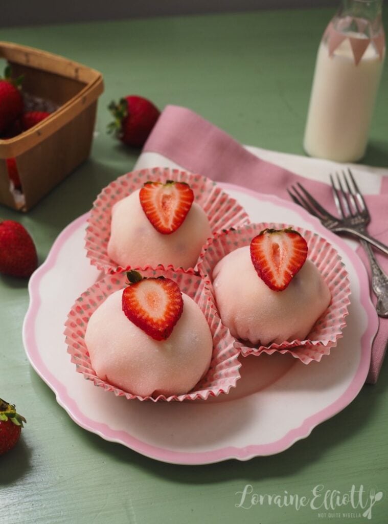 strawberry mochi ice cream