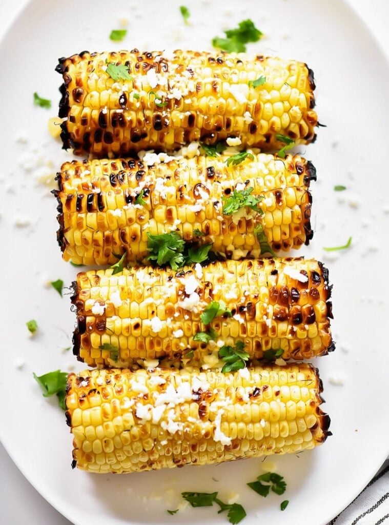 grilled corn with cilantro-lime butter