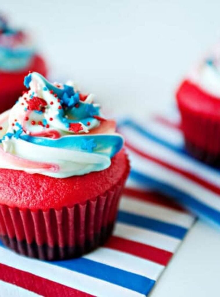 american flag cupcakes
