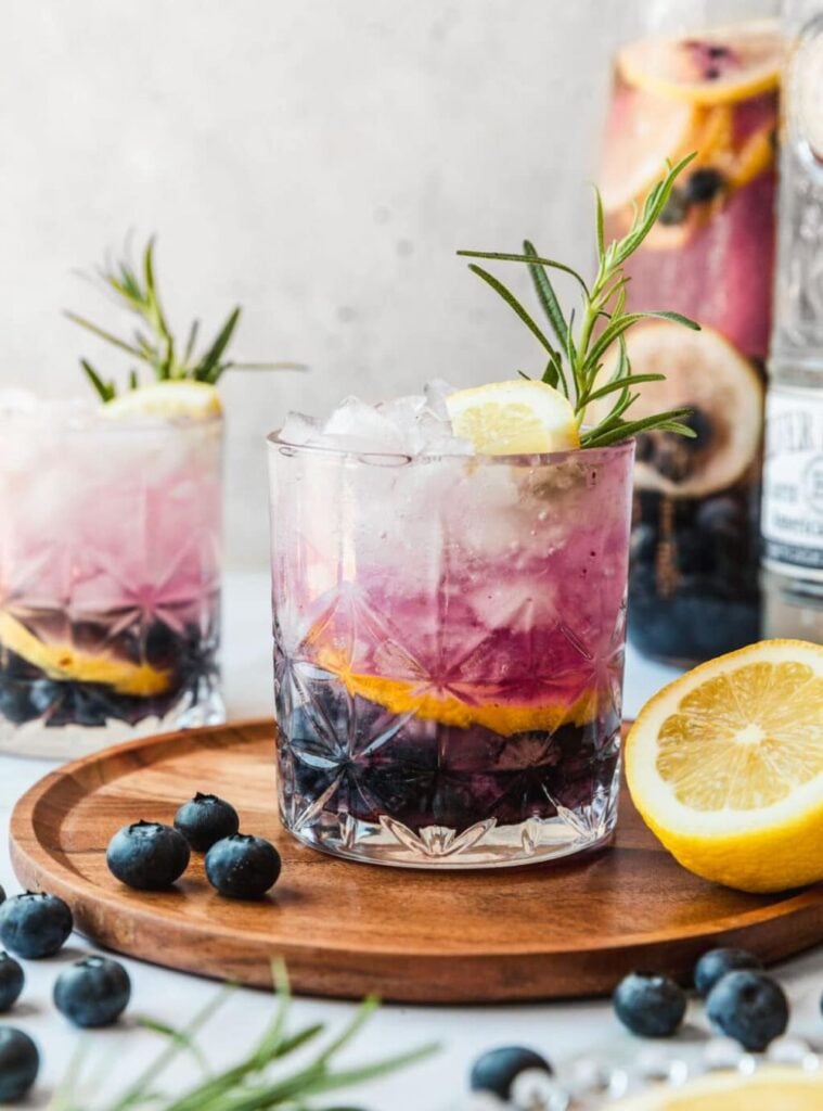 blueberry lemon vodka spritz